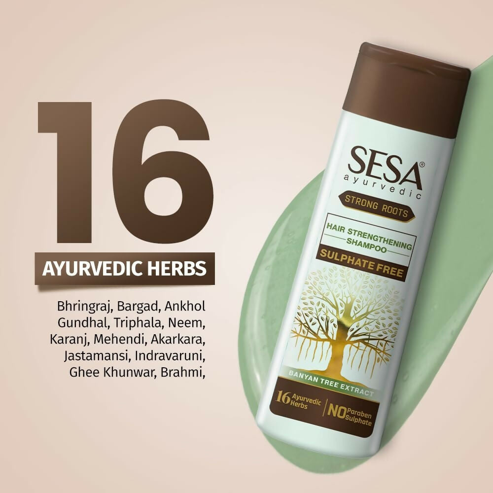 Sesa Strong Roots Sulphate Free Hair Strengthening Shampoo - Distacart