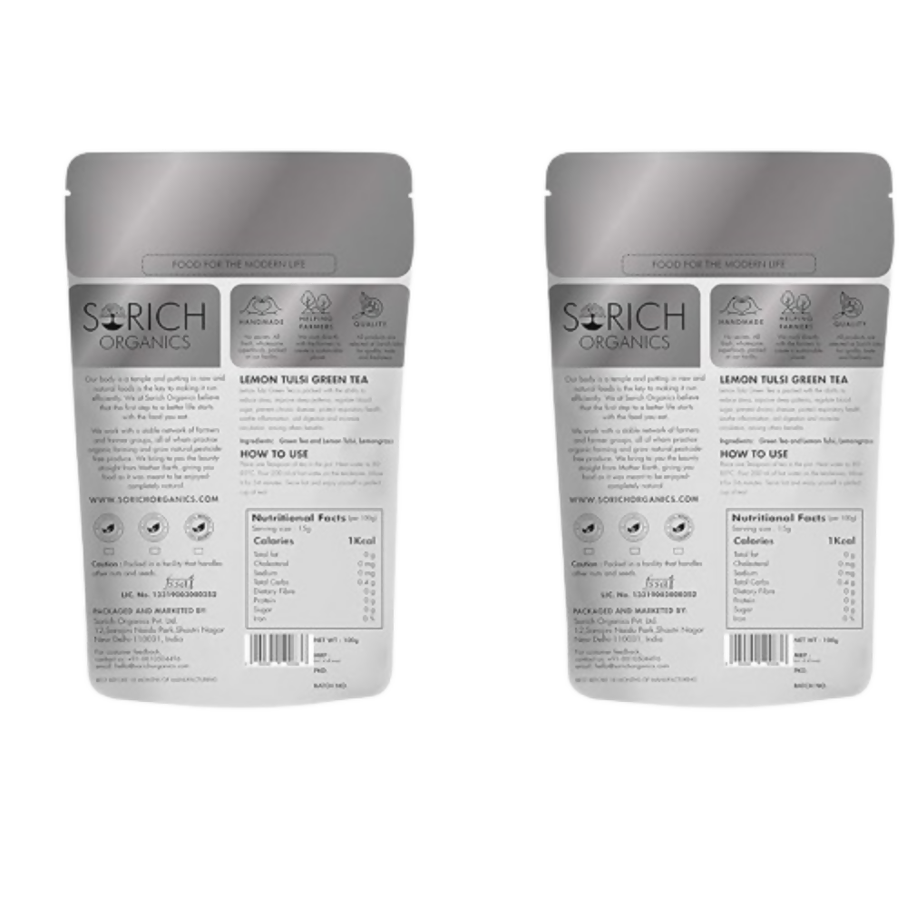 Sorich Organics Lemon Tulsi Green Tea - Distacart