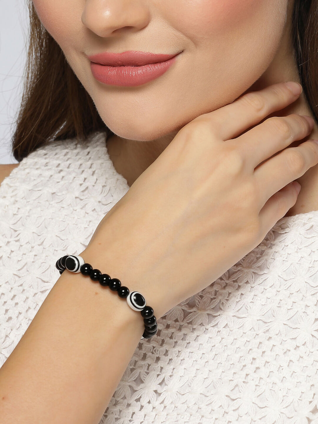 NVR Men & Women Evil Eye Beaded Adjustable Bracelet - Distacart