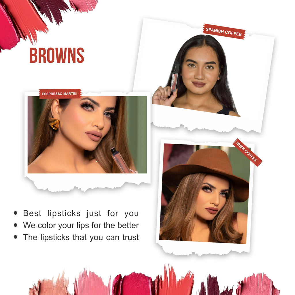 Love Earth Liquid Mousse Matte Lipstick - Browns