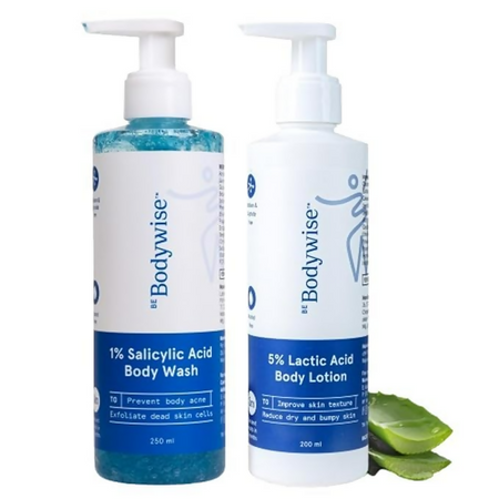 BeBodywise 5% Lactic Acid Body Lotion & 1% Salicylic acid Bodywash Kit For Women