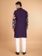Vastranavya Exclusive Wedding Wear Viscose Rayon Thread Embroidered Work Kurta