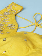 House of Panchhi Mustard Net Sequinse Work Lehenga & Blouse, Dupatta