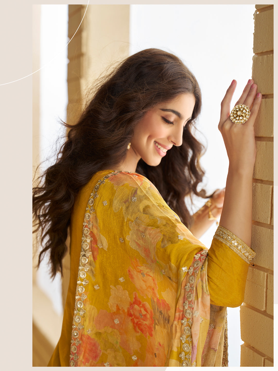 Evanik Women Yellow Chinon Silk Zari Embroidered Sequins Sharara Suit - Distacart