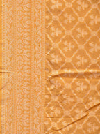 Yellow Cut Work Tussar Cotton Handloom Saree with All Over Jamdani Style Design - Global Threads