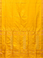 Yellow Uppada Silk Handloom Saree with Karpur Pallu Design - Global Threads