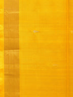 Yellow Uppada Silk Handloom Saree with Karpur Pallu Design - Global Threads
