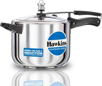 Hawkins Stainless Steel 5 L Induction Compatible Pressure Cooker (HSS50)