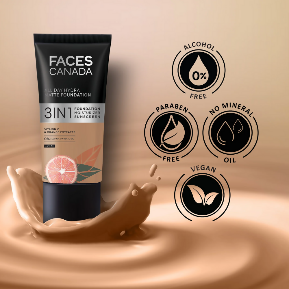 Faces Canada All In One Foundation with SPF 30 - Warm Sand 042