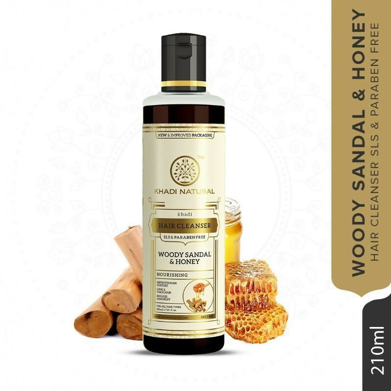 Khadi Natural Woody Sandal & Honey Hair Cleanser