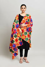 Joban Fashion Multi Color Cotton Embroidery Work Phulkari Dupatta