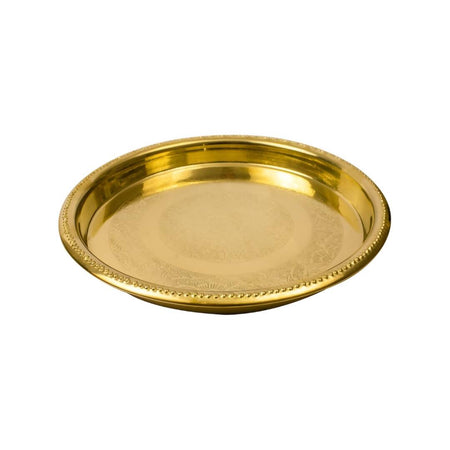 Spillbox Gold-Toned Brass Petal Thalli Round Pooja Essential