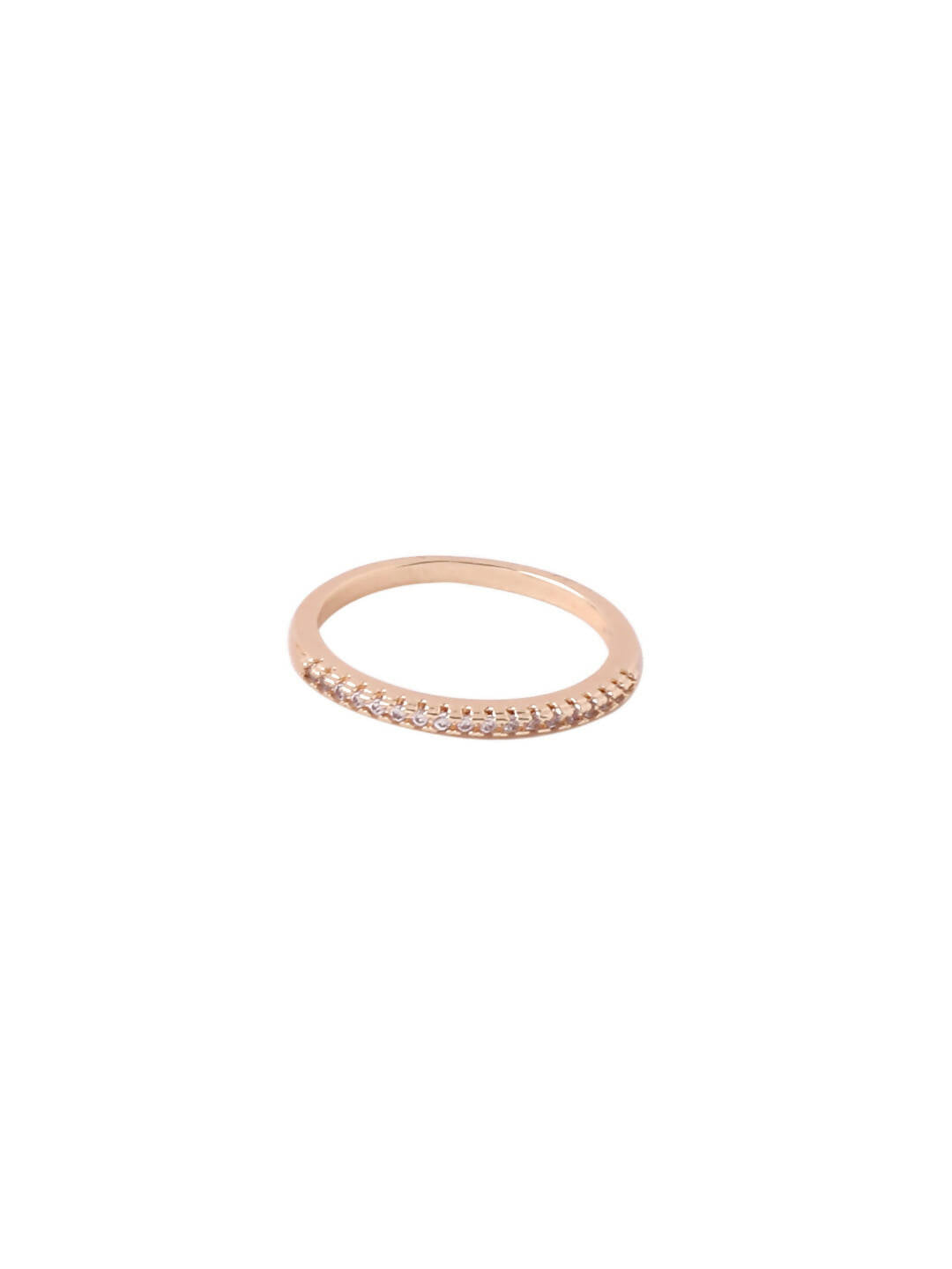 NVR Women's Gold-Polished Stylish Ring With Ad Stones