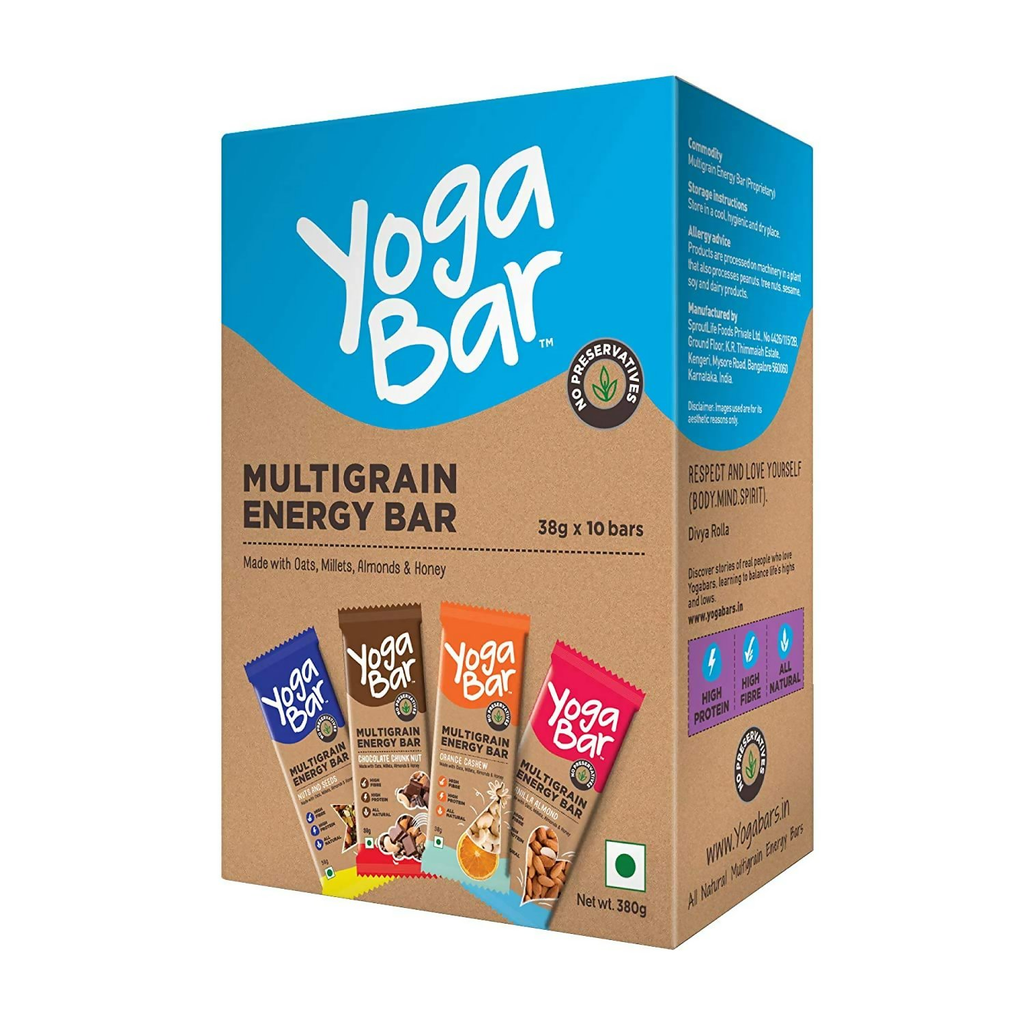 Yoga Bar Multigrain Energy Snack Bars - Dark Chocolate Flavour Premium Super Oats Combo - Distacart