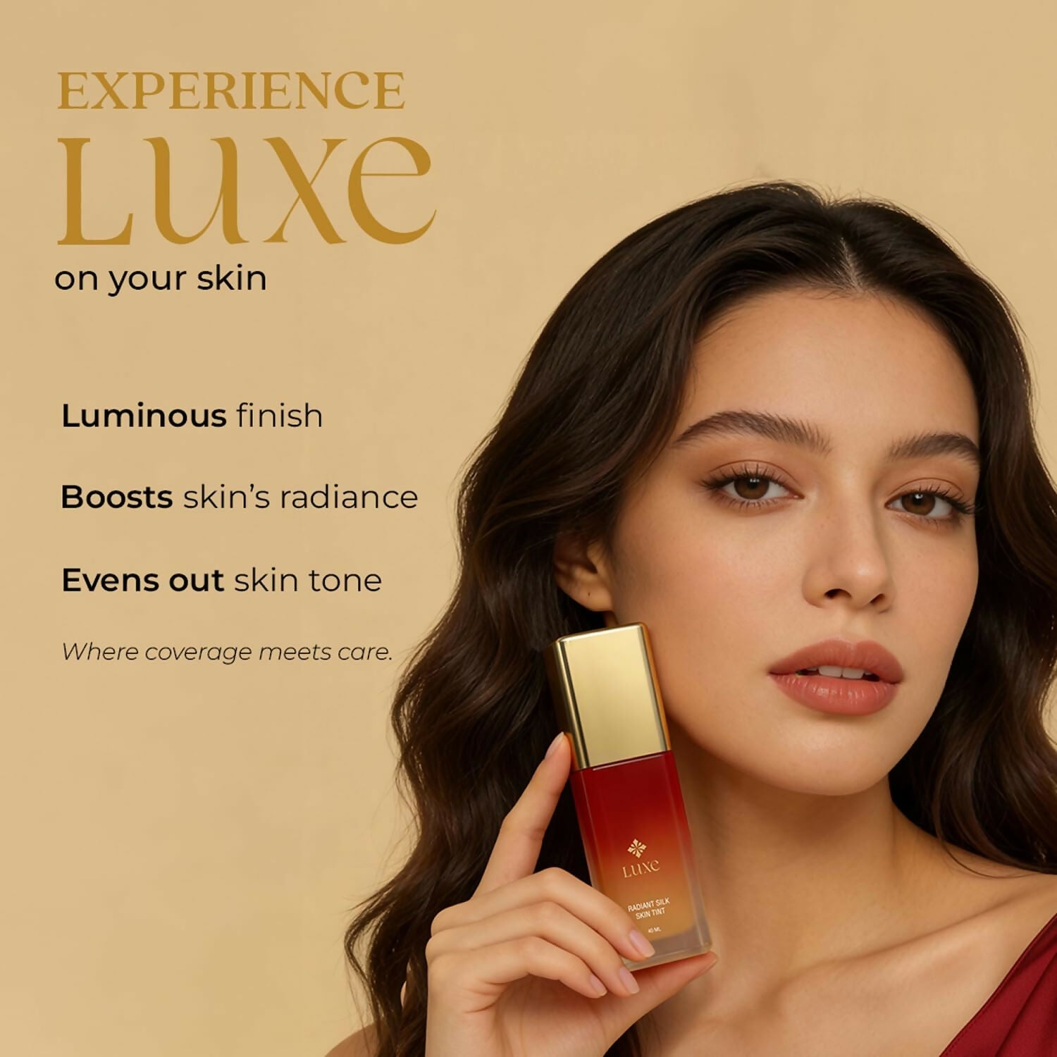 Just Herbs Luxe Radiant Silk Skin Tint Luxury Makeup (130 Beige) - Distacart