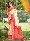 Shree Shyam Fashion Cream Soft Silk Saree - Distacart