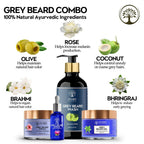 Ivory Natural Grey Beard Combo (Serum, Cream, Wash & Gel) Restore Your Silver Beard To Natural Color - Distacart