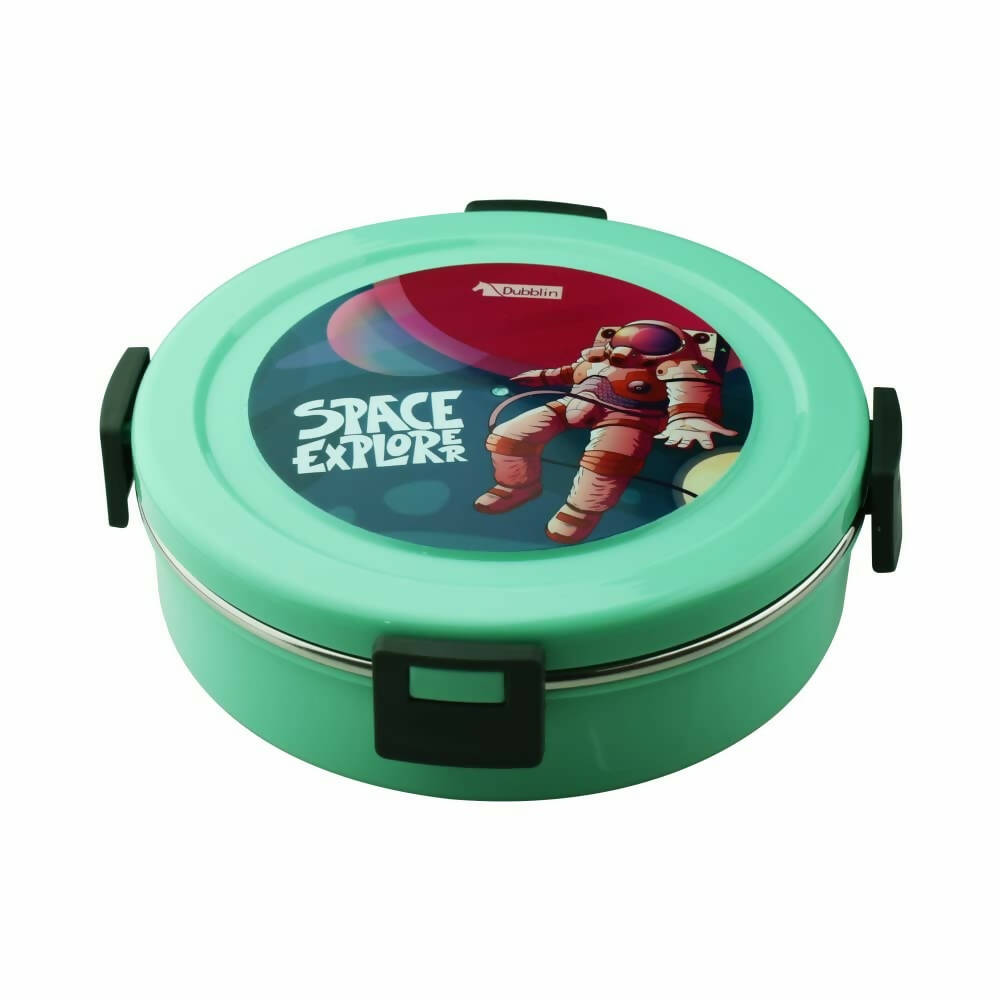 Dubblin Tweaty Stainless Steel Round Lunch Box