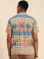 Multicoloured Relaxed Opaque Printed Casual Resort Shirt - Mahotsav