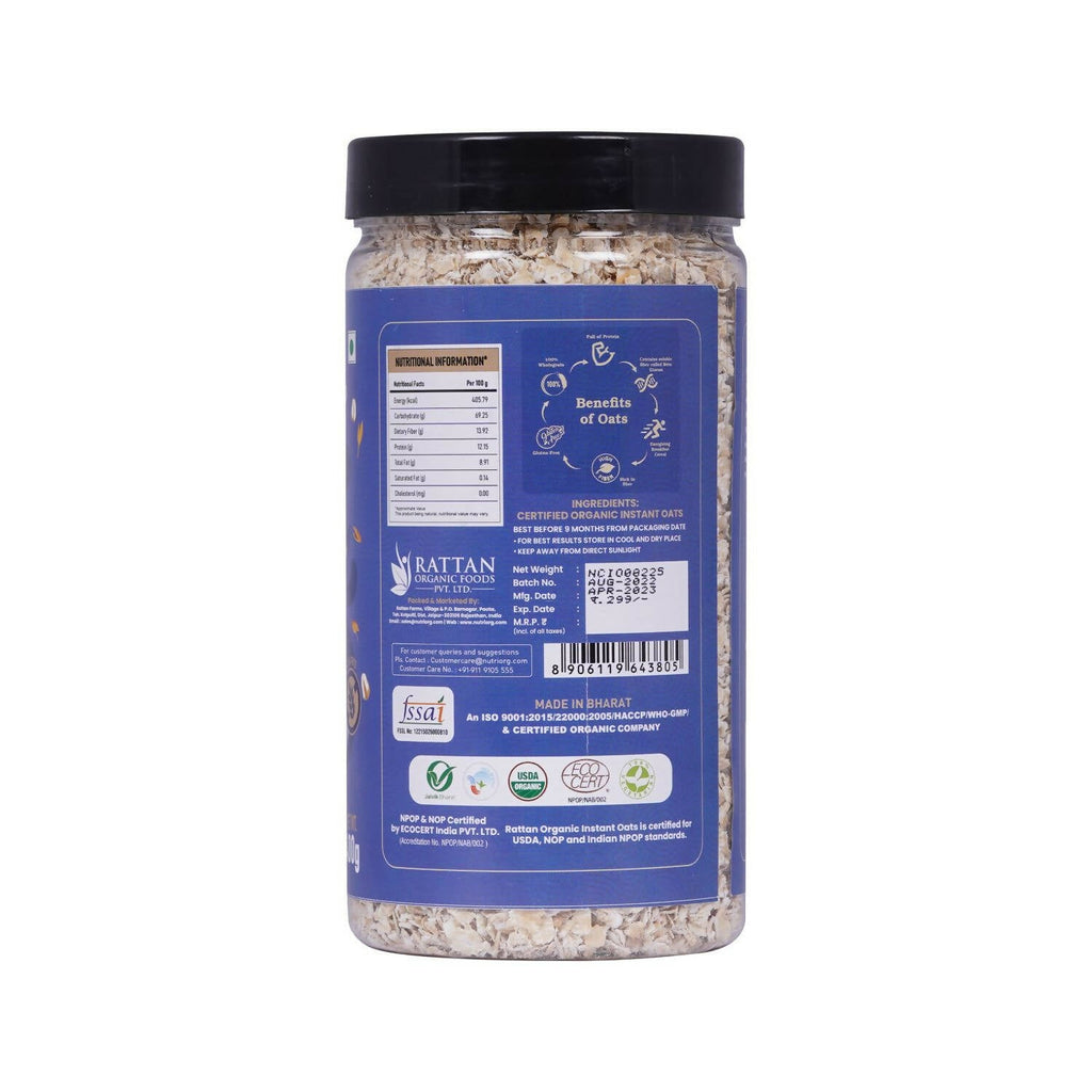 Nutriorg Certified Organic Instant Oats - Distacart