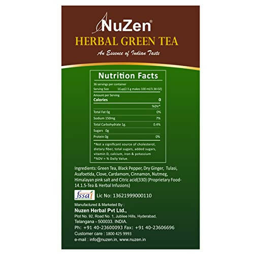 NuZen Herbal Green Tea Bags - Distacart