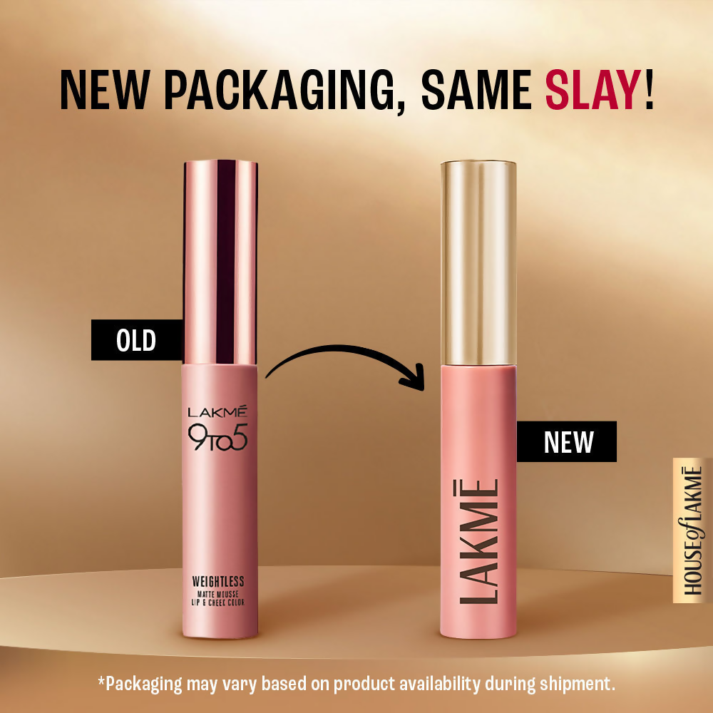 Lakme Double Duty Lip & Cheek Mousse Matte Lipstick - Nude Cushion