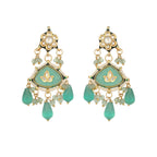 Nuyug 22K Gold Plated Lush Green Maang Tikka & Earrings Set - Distacart