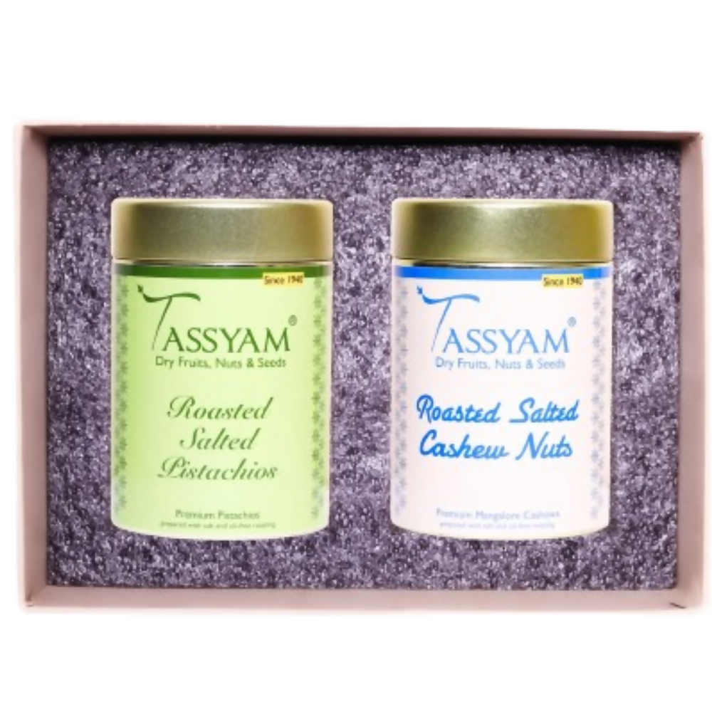 Tassyam Organics Dry Fruit Set - Salted Cashew and Pistachios - Distacart
