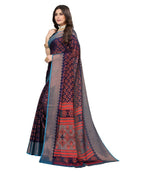 Vamika Navy Chiffon Brasso Bollywood Style Woven Saree (ALIZA NAVY) - Distacart