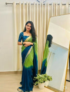 Exclusive Collection Green Party Wear Georgette Saree