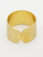 NVR Women Gold-Polished Solid Adjustable Finger Ring