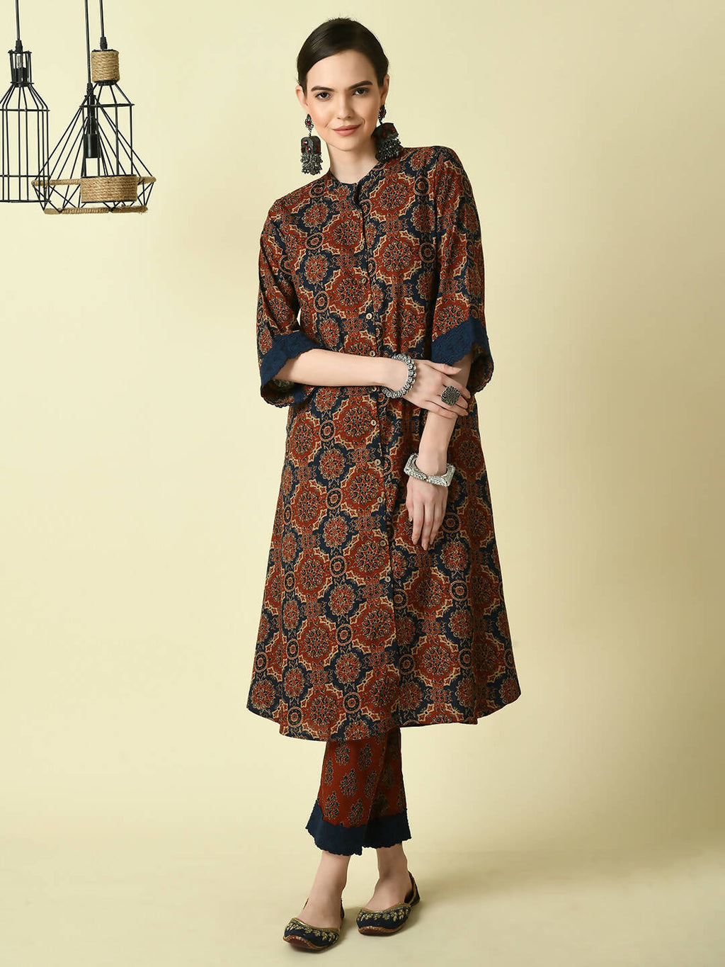 Myshka Women's Multi A-Line Printed Kurta