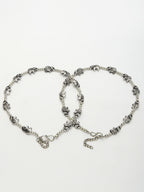 NVR Women's Set of 2 Silver-Plated Elephant Design Anklets - Distacart