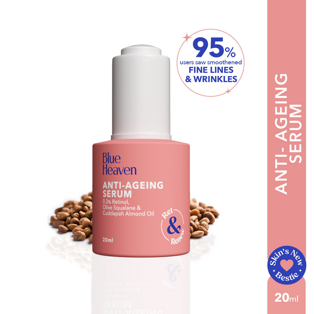 Blue Heaven 0.3% Retinol Serum With 10% Olive Squalane & 0.5% Cuddapah Almond Oil Face Serum