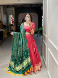 DEIANA'S Beautiful Pure Gaji Silk Weaving Lehengha Choli - Red