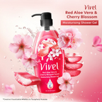 Vivel Red Aloe Vera & Cherry Blossom Scent Moisturizing Shower Gel