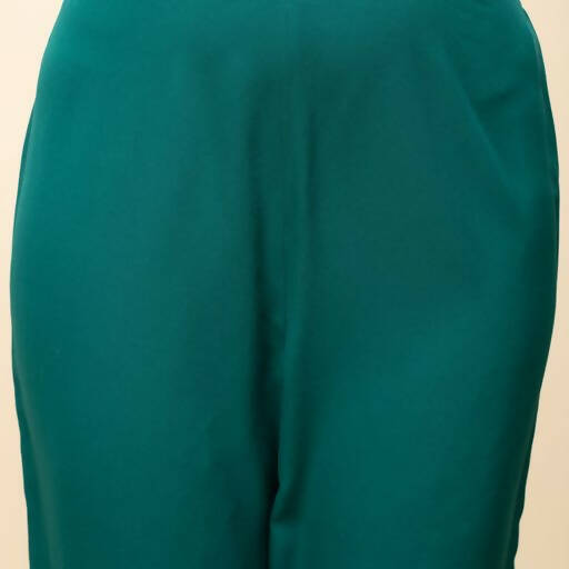 FIORRA Women's Teal Blue Crepe A-Line Kurta Pant with Dupatta