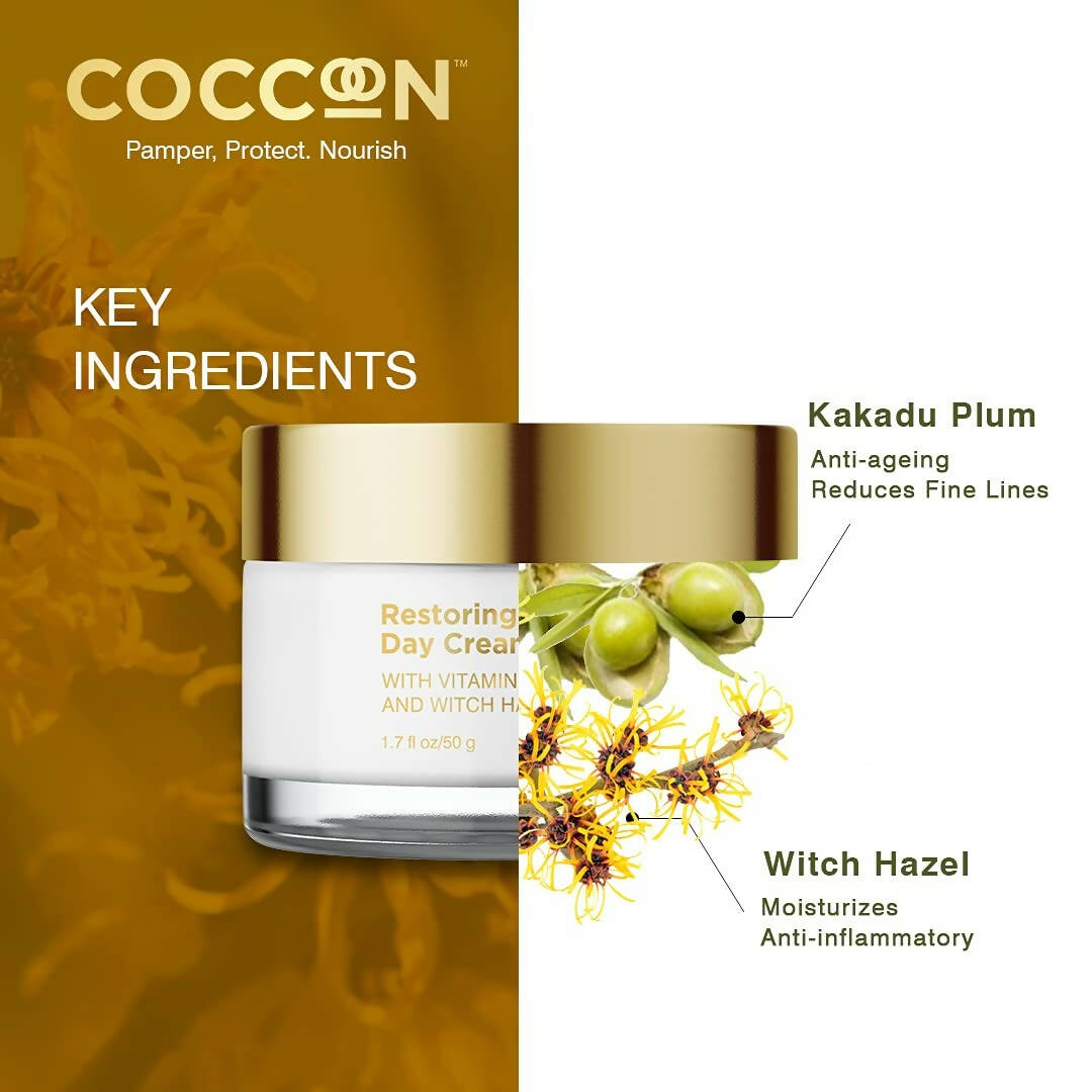 Coccoon Restoring Day Cream With Vitamin C Kakadu Plum and Witch Hazel