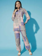 Myshka Women Multi-Printed Bling & Sparkly Co-Ords - Distacart