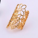 Gold-Polished Alloy Golden Mughlai Ring - The Pari