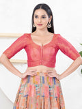 Joban Fashion Magenta Shimmer Elbow Sleeveless Front Open Blouse