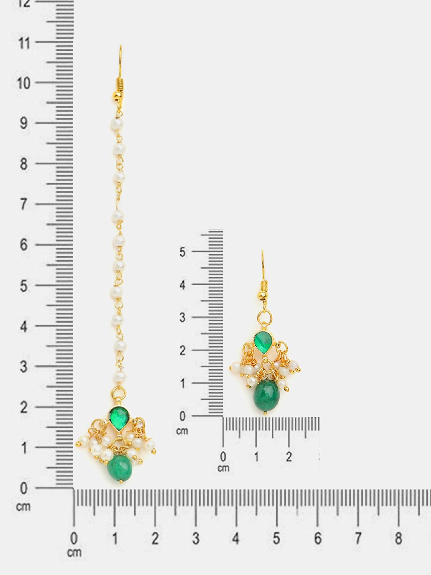 Ruby Raang Handcrafted Kundan Studded Earring With A Maang Tikka - Distacart