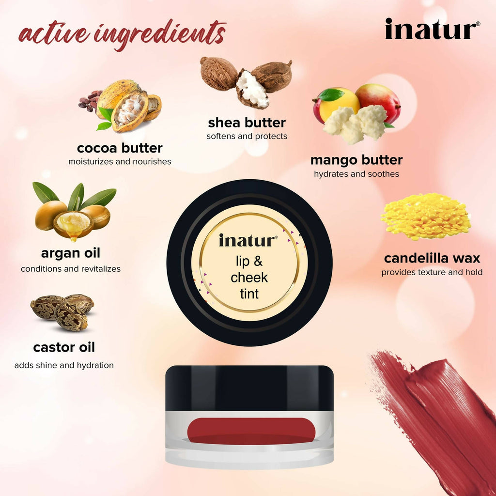 Inatur Lip and Cheek Tint Cherry - Distacart