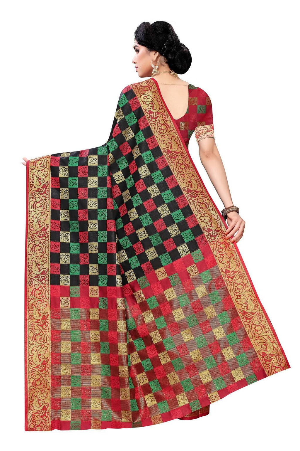 Vamika Banarasi Jaquard Traditional Black Weaving Saree