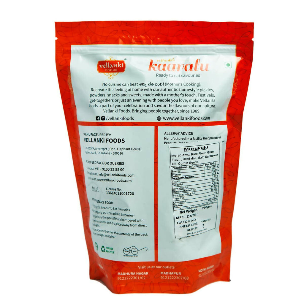 Vellanki Foods Namkeen Combo Pack (250g Each) - Muruku, Chegodi, Vampoosa, Mixture - Distacart