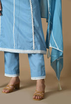 Joban Fashion L.Blue Cotton Kurta Set