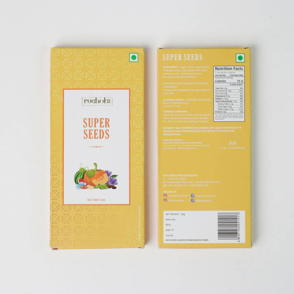 Dibha Ruchoks - Super Seeds Chocolate Bar