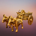 Brass Bullock Cart with Ganesha