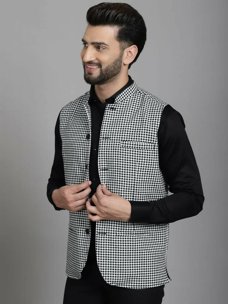 Even Apparels Nehru Jacket With Welt Pockets - Multi