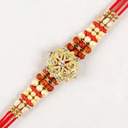 Pretty Rudraksha Rakhi And Kaju Katli Box - Distacart